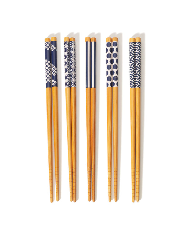 Japandi Bamboo Chopsticks - Set of 5