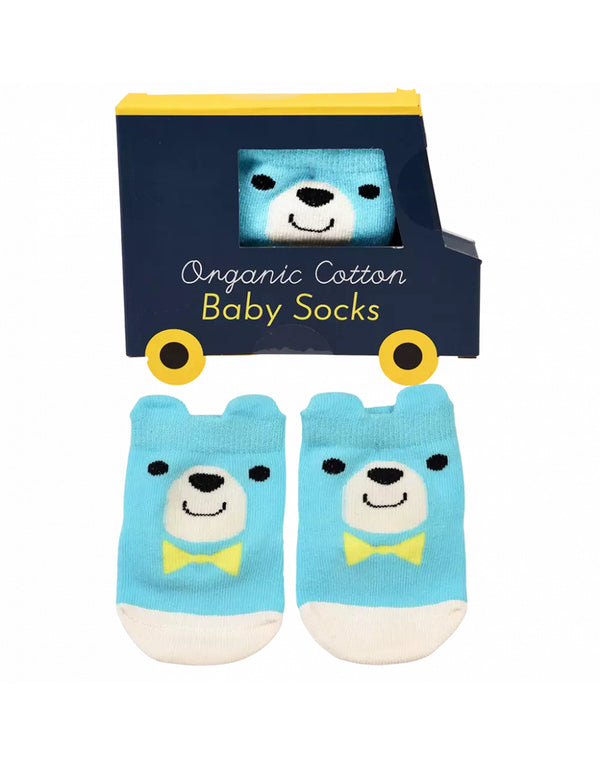 Pair of Baby Socks - Blue Bear