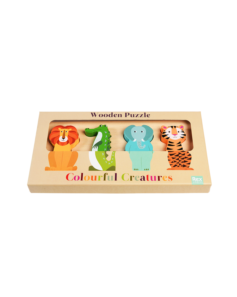 Wooden puzzle - Colourful Creatures