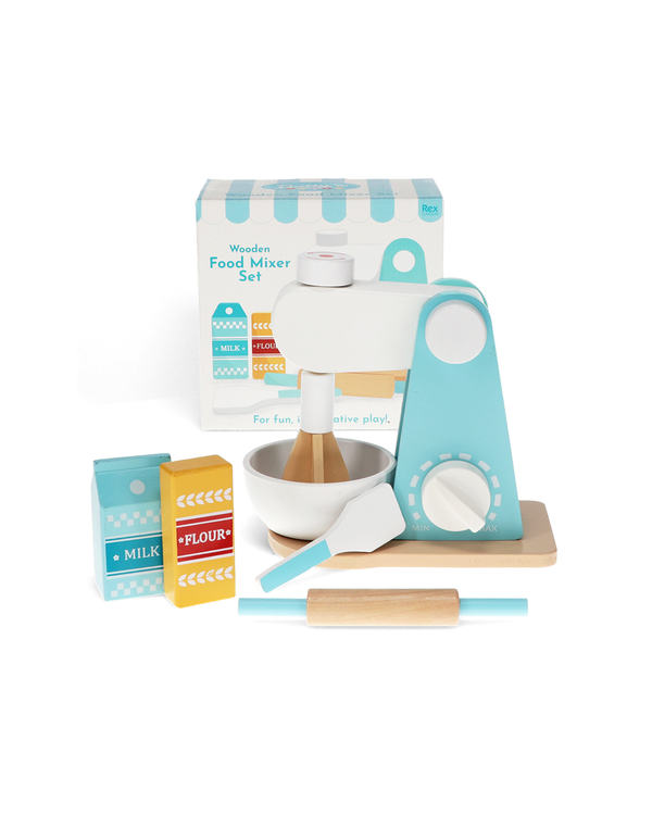 Wooden Toy Food Mixer Playset