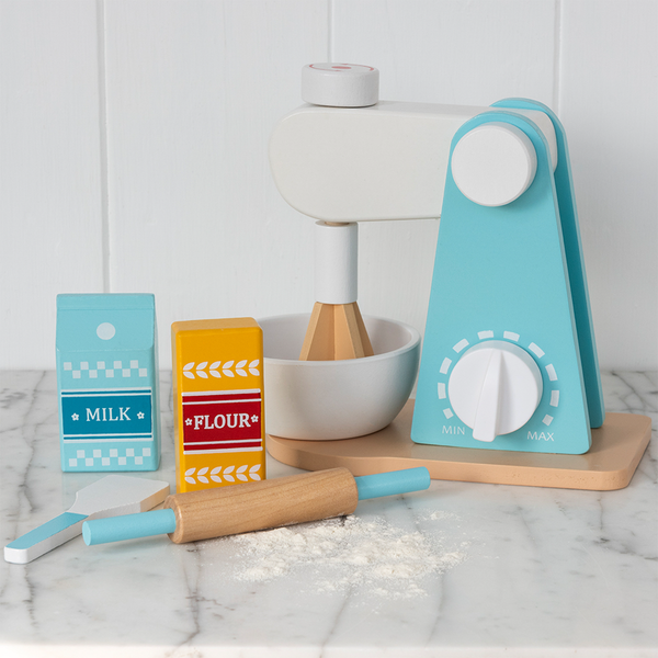 Wooden Toy Food Mixer Playset