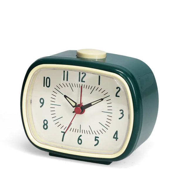 Retro Alarm Clock - Petrol Blue