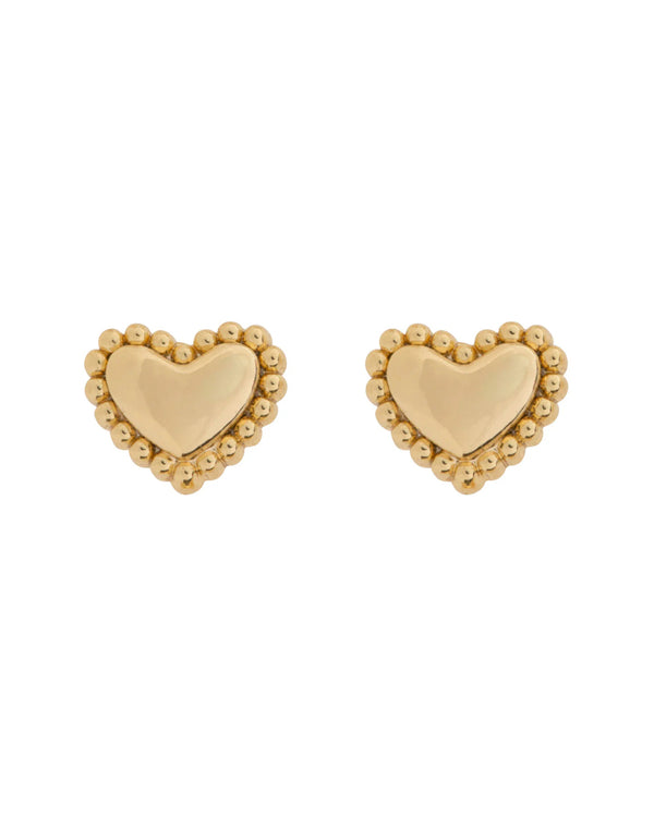 June - Small Heart Stud Earrings