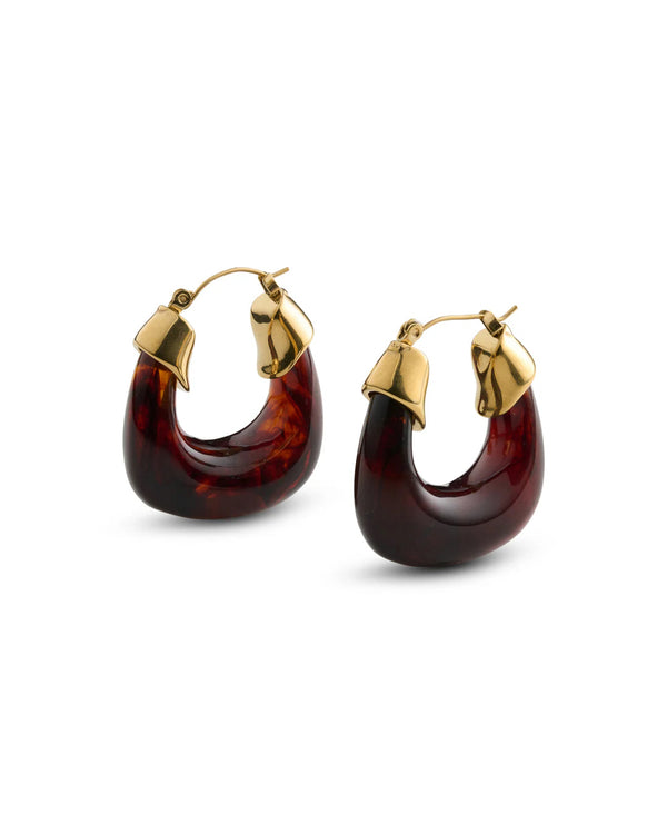 Carmen - Resin Hoop Earrings