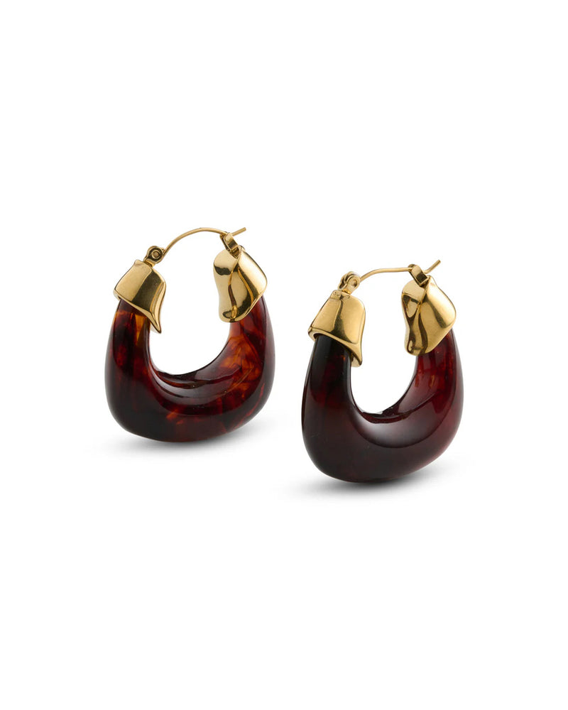 Carmen - Resin Hoop Earrings