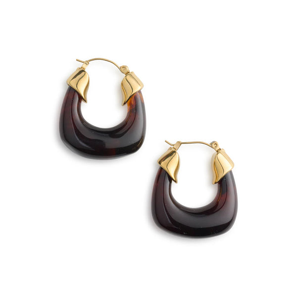 Carmen - Resin Hoop Earrings