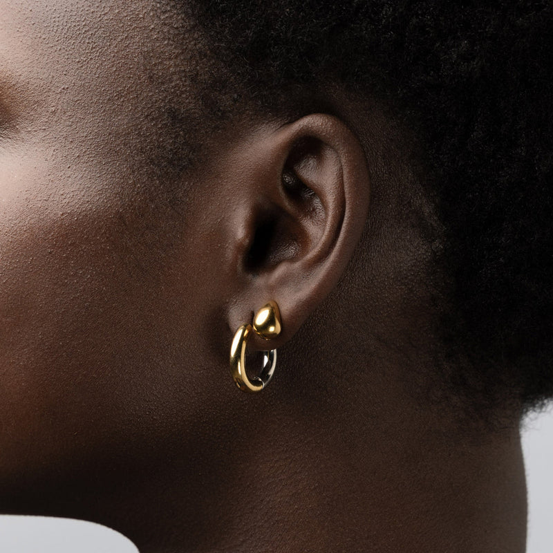 Lyn - Gold and Silver Hoops