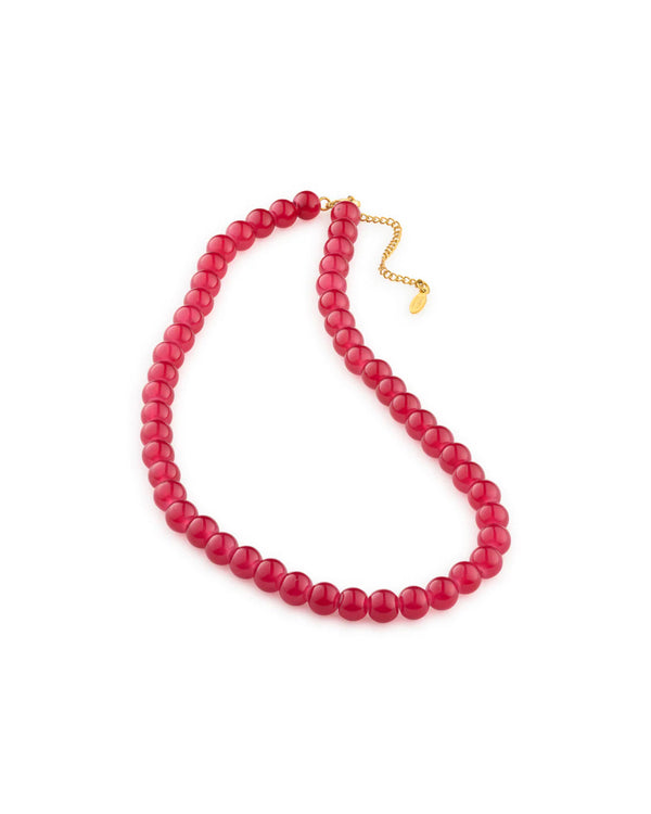 Helmi - Glassbeads Necklace Red