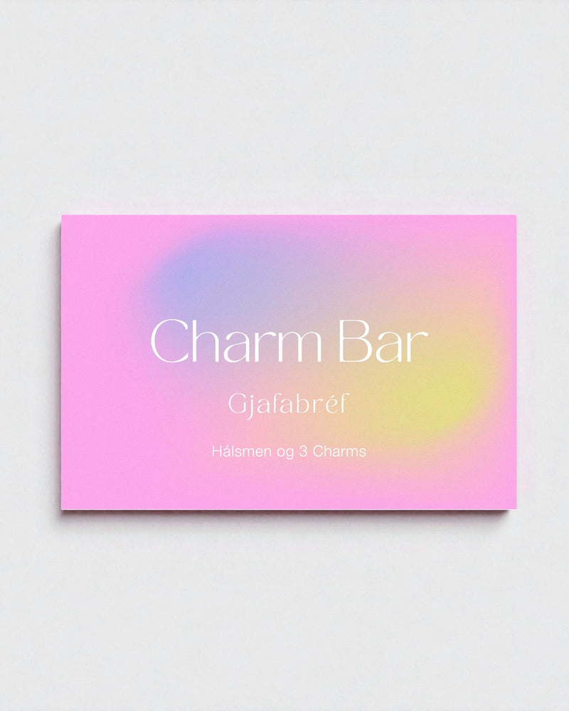 Charm Bar Gjafakort - Hálsmen + 3 charms