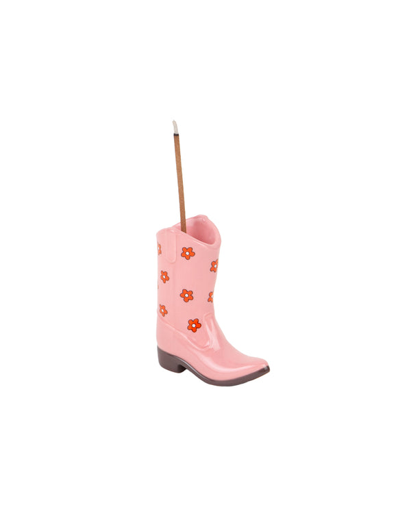 Rodeo Cowboy Boot Incense Holder - Pink