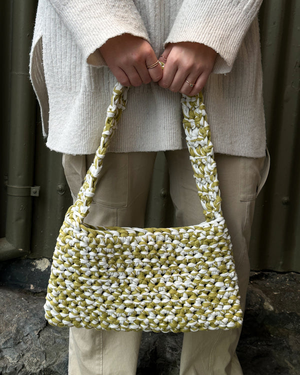 Chunky Bag in Green and White