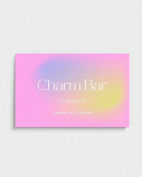 Charm Bar Gjafakort - Hálsmen + 5 charms