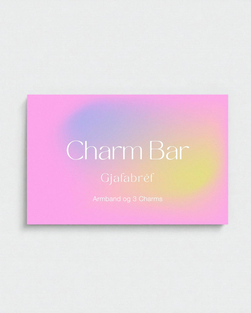 Charm Bar Gjafakort - Armband + 3 charms