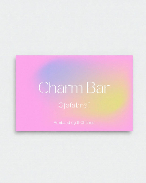 Charm Bar Gjafakort - Armband + 5 charms