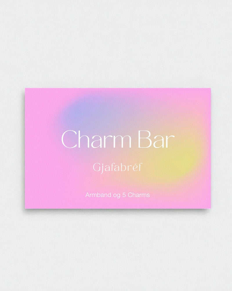 Charm Bar Gjafakort - Armband + 5 charms