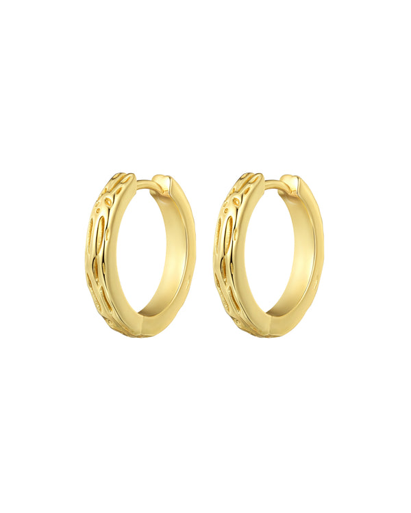 Driftwood Huggies - Gold