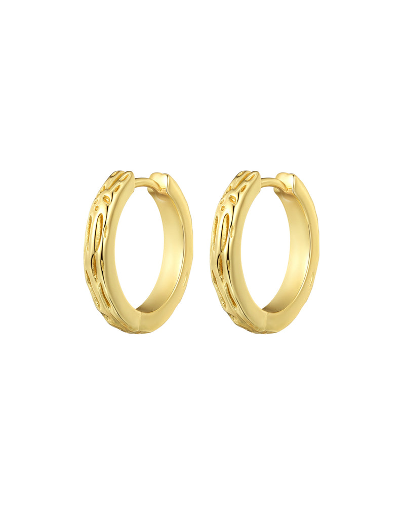 Driftwood Huggies - Gold