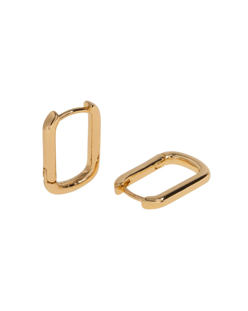 Paula - Rectangular Hoop Earrings Stainless Steel