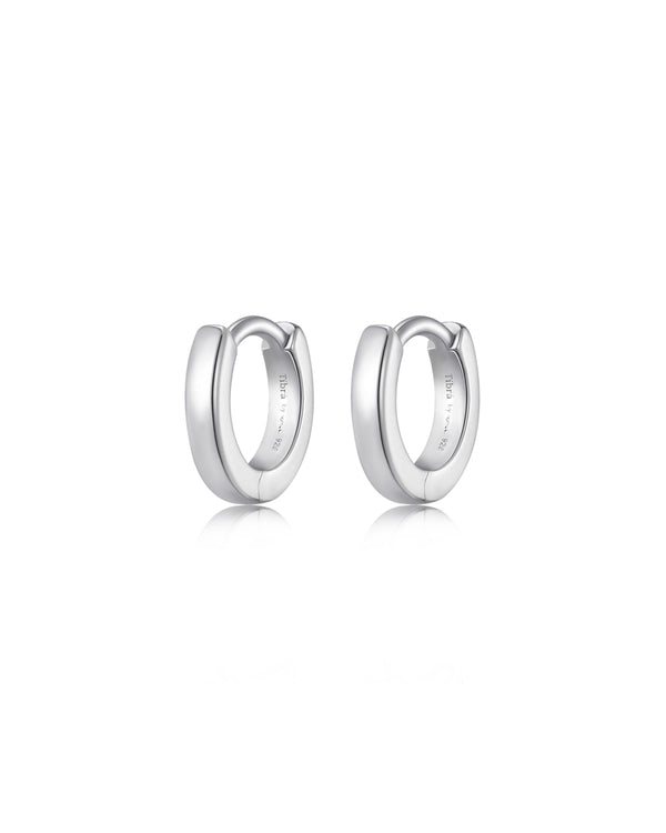 Charm Huggies - Silver
