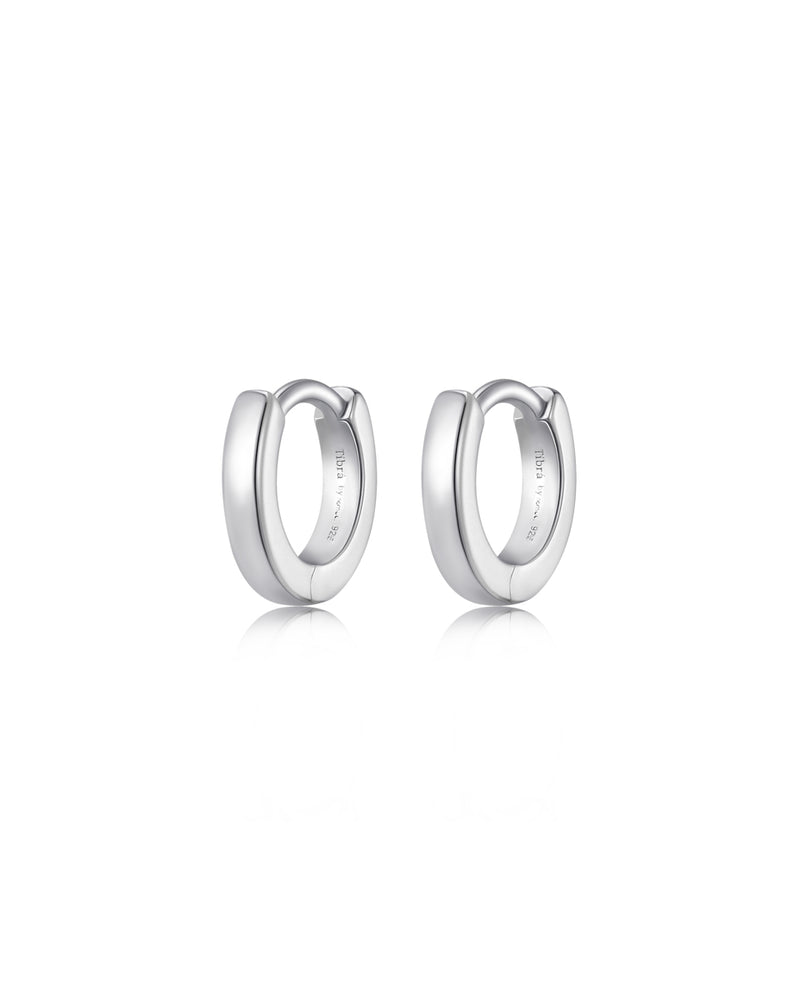 Charm Huggies - Silver