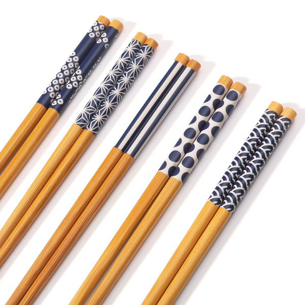 Japandi Bamboo Chopsticks - Set of 5