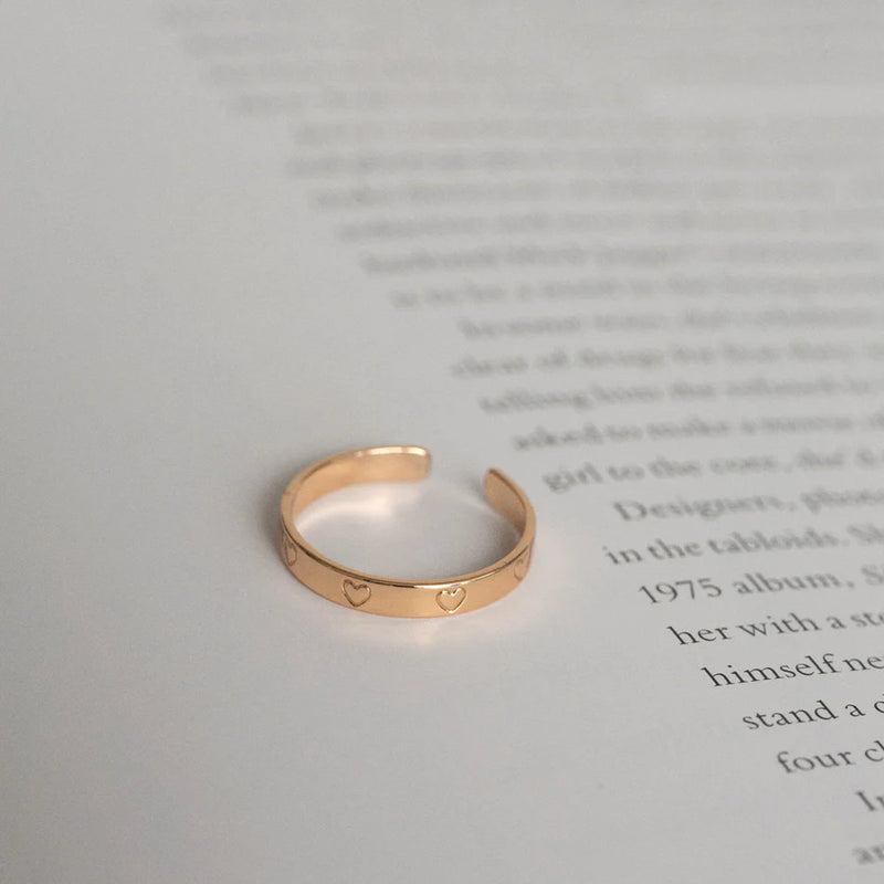 Engraved Hearts Ring