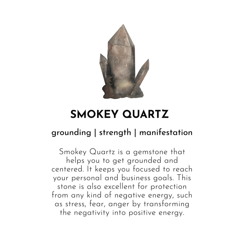 Sparkle Smokey Quartz - Silfur hringur